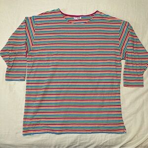 Brownstone Woman Striped Multicolor Long Sleeve Tee